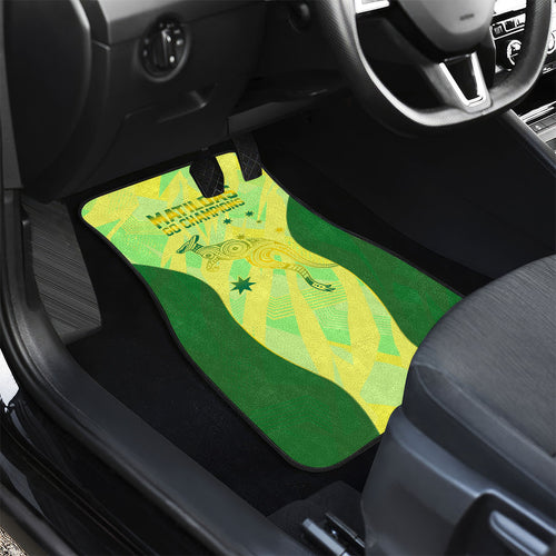 Matildas Australia Go Champions Car Mats Indigenous Dot Art Kangaroo Southern Cross Stars