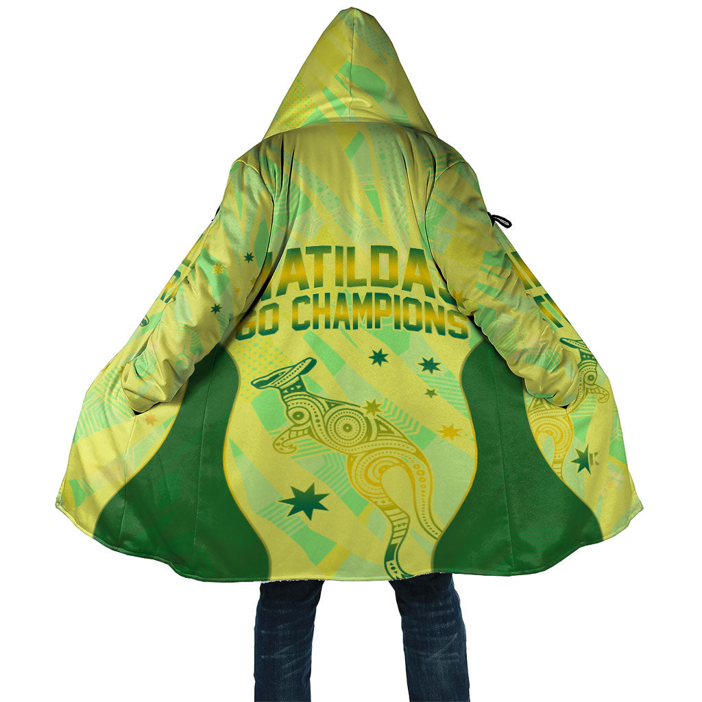 Matildas Australia Go Champions Cloak Indigenous Dot Art Kangaroo Southern Cross Stars