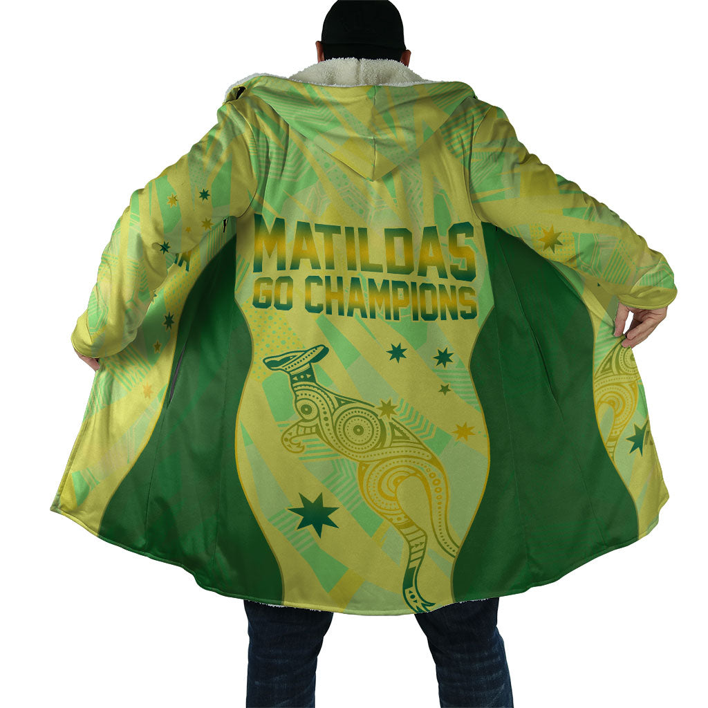 Matildas Australia Go Champions Cloak Indigenous Dot Art Kangaroo Southern Cross Stars