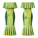 Matildas Australia Go Champions Couples Matching Mermaid Dress and Hawaiian Shirt Indigenous Dot Art Kangaroo Southern Cross Stars