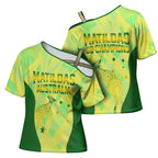 Matildas Australia Go Champions Cross Shoulder Shirt Indigenous Dot Art Kangaroo Southern Cross Stars