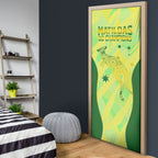 Matildas Australia Go Champions Door Cover Indigenous Dot Art Kangaroo Southern Cross Stars