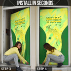 Matildas Australia Go Champions Door Cover Indigenous Dot Art Kangaroo Southern Cross Stars