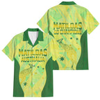 Matildas Australia Go Champions Family Matching Off Shoulder Maxi Dress and Hawaiian Shirt Indigenous Dot Art Kangaroo Southern Cross Stars
