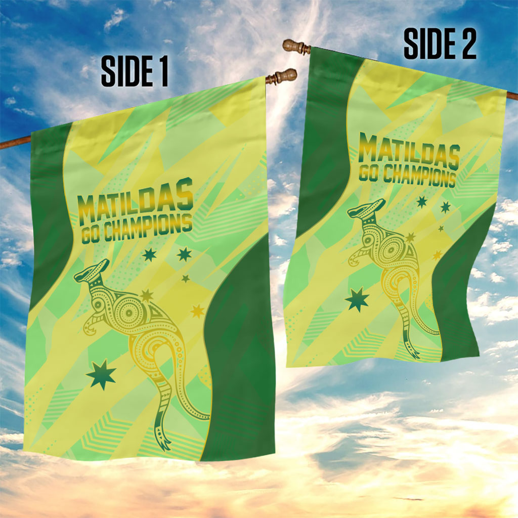 Matildas Australia Go Champions Garden Flag Indigenous Dot Art Kangaroo Southern Cross Stars