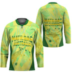 Matildas Australia Go Champions Hockey Jersey Indigenous Dot Art Kangaroo Southern Cross Stars