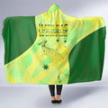 Matildas Australia Go Champions Hooded Blanket Indigenous Dot Art Kangaroo Southern Cross Stars