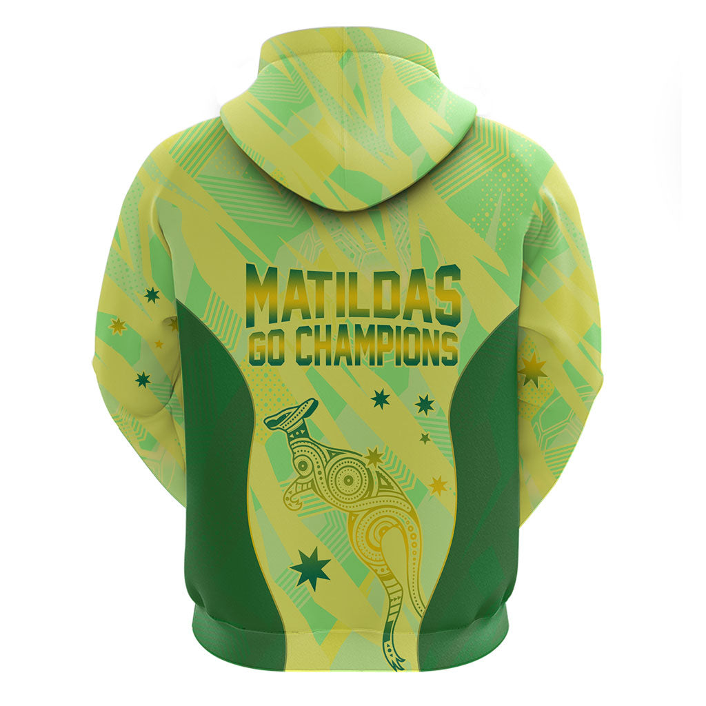 Matildas Australia Go Champions Hoodie Indigenous Dot Art Kangaroo Southern Cross Stars