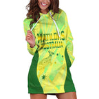 Matildas Australia Go Champions Hoodie Dress Indigenous Dot Art Kangaroo Southern Cross Stars