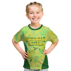Matildas Australia Go Champions Kid T Shirt Indigenous Dot Art Kangaroo Southern Cross Stars