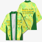 Matildas Australia Go Champions Kimono Indigenous Dot Art Kangaroo Southern Cross Stars
