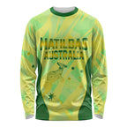 Matildas Australia Go Champions Long Sleeve Shirt Indigenous Dot Art Kangaroo Southern Cross Stars
