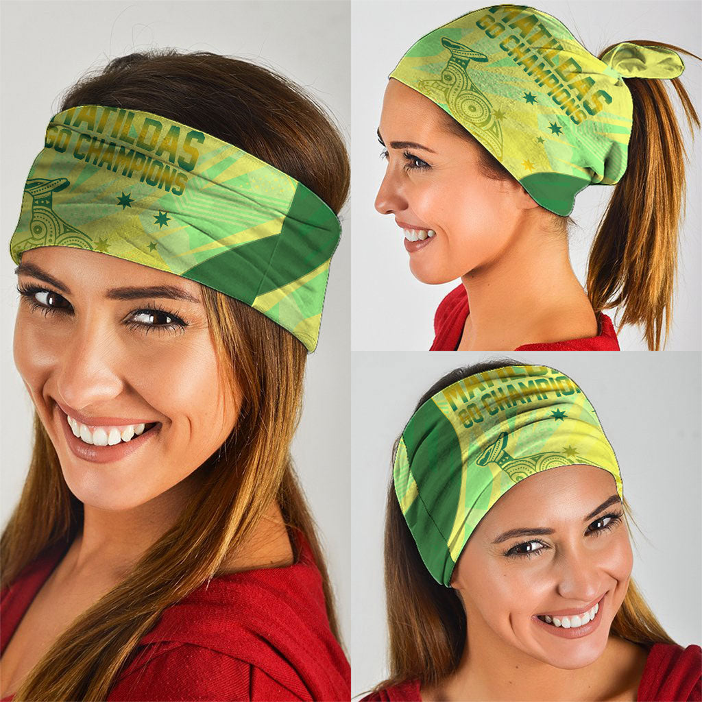 Matildas Australia Go Champions Neck Gaiter Indigenous Dot Art Kangaroo Southern Cross Stars