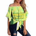 Matildas Australia Go Champions Off Shoulder Wrap Waist Top Indigenous Dot Art Kangaroo Southern Cross Stars