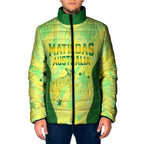 Matildas Australia Go Champions Padded Jacket Indigenous Dot Art Kangaroo Southern Cross Stars
