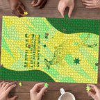 Matildas Australia Go Champions Puzzle Indigenous Dot Art Kangaroo Southern Cross Stars