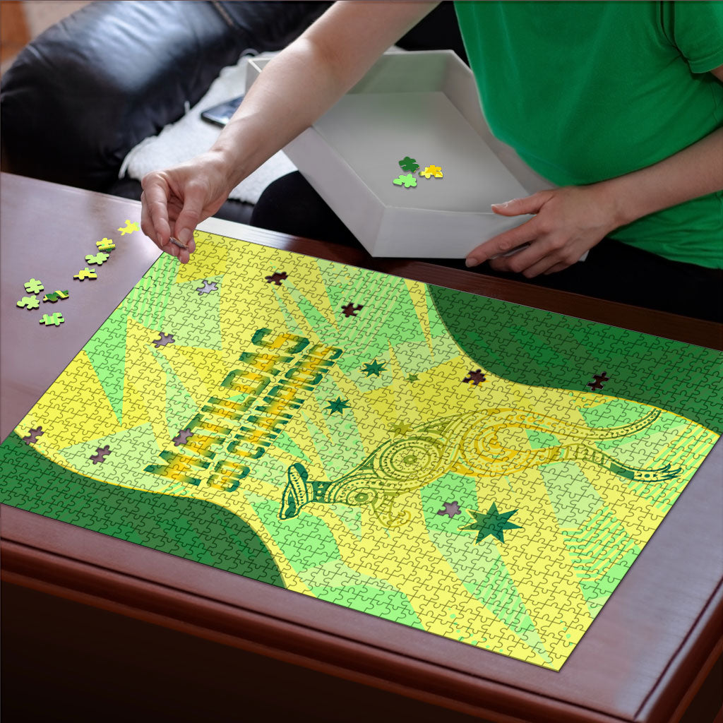 Matildas Australia Go Champions Puzzle Indigenous Dot Art Kangaroo Southern Cross Stars