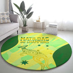 Matildas Australia Go Champions Round Carpet Indigenous Dot Art Kangaroo Southern Cross Stars