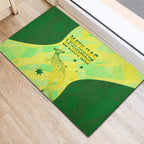 Matildas Australia Go Champions Rubber Doormat Indigenous Dot Art Kangaroo Southern Cross Stars