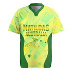 Matildas Australia Go Champions Rugby Jersey Indigenous Dot Art Kangaroo Southern Cross Stars