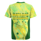 Matildas Australia Go Champions Rugby Jersey Indigenous Dot Art Kangaroo Southern Cross Stars