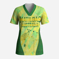 Matildas Australia Go Champions Scrub Top Indigenous Dot Art Kangaroo Southern Cross Stars