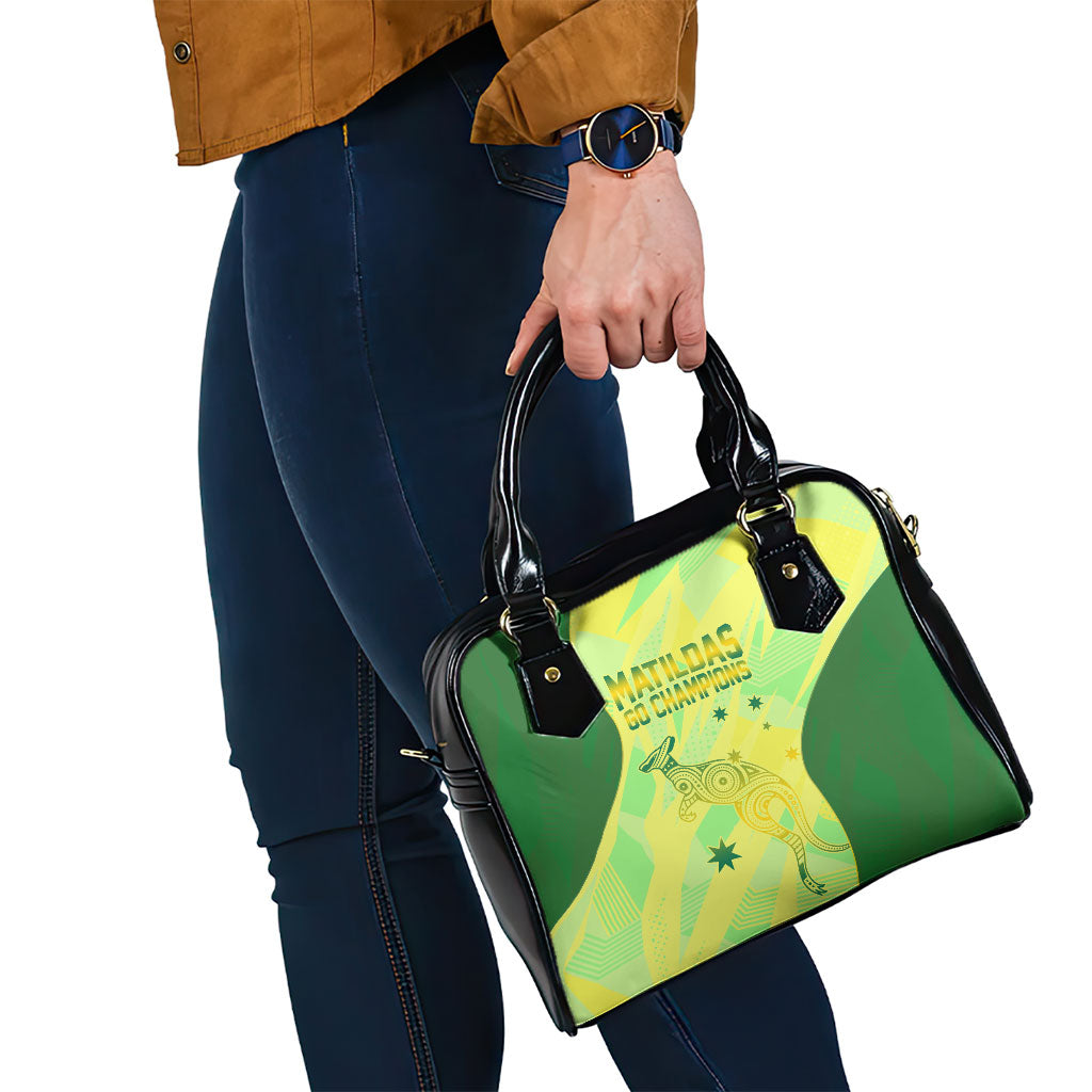 Matildas Australia Go Champions Shoulder Handbag Indigenous Dot Art Kangaroo Southern Cross Stars