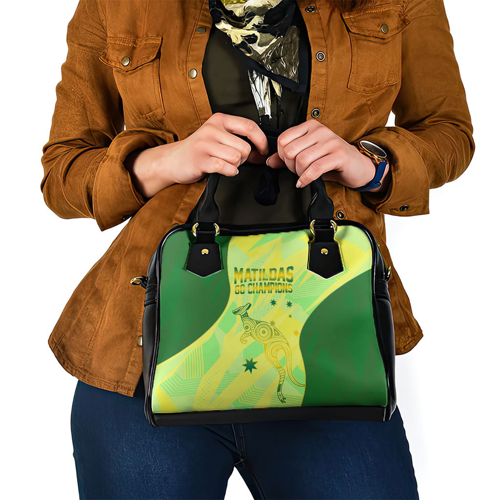 Matildas Australia Go Champions Shoulder Handbag Indigenous Dot Art Kangaroo Southern Cross Stars