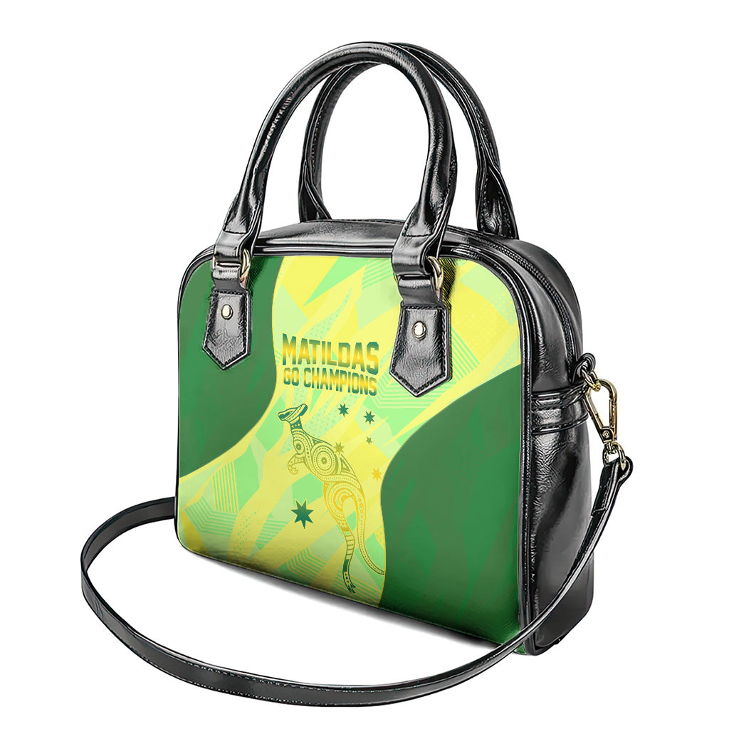 Matildas Australia Go Champions Shoulder Handbag Indigenous Dot Art Kangaroo Southern Cross Stars