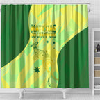 Matildas Australia Go Champions Shower Curtain Indigenous Dot Art Kangaroo Southern Cross Stars