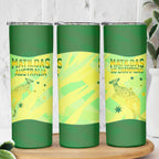 Matildas Australia Go Champions Skinny Tumbler Indigenous Dot Art Kangaroo Southern Cross Stars