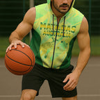 Matildas Australia Go Champions Sleeveless Zip Hoodie Indigenous Dot Art Kangaroo Southern Cross Stars