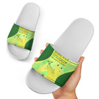 Matildas Australia Go Champions Slide Sandals Indigenous Dot Art Kangaroo Southern Cross Stars