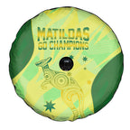 Matildas Australia Go Champions Spare Tire Cover Indigenous Dot Art Kangaroo Southern Cross Stars