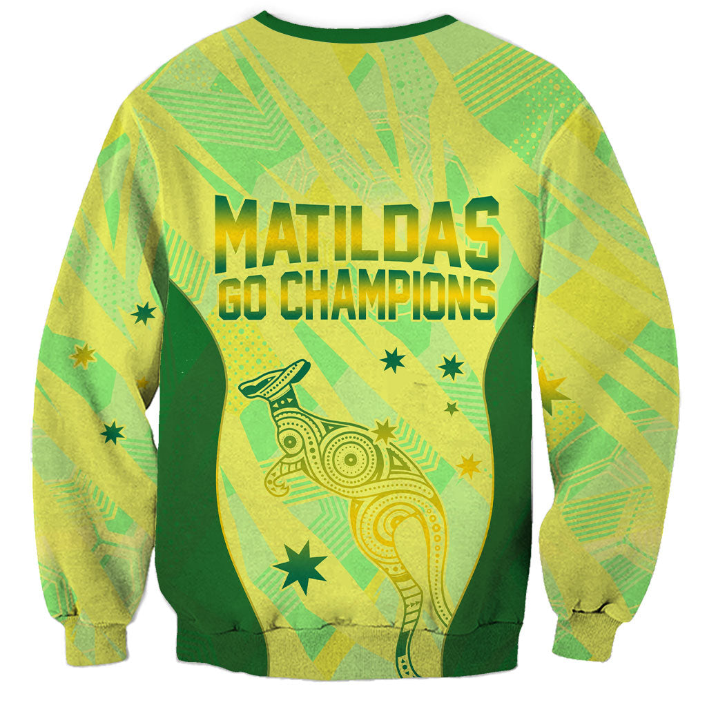 Matildas Australia Go Champions Sweatshirt Indigenous Dot Art Kangaroo Southern Cross Stars