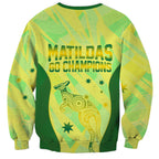 Matildas Australia Go Champions Sweatshirt Indigenous Dot Art Kangaroo Southern Cross Stars