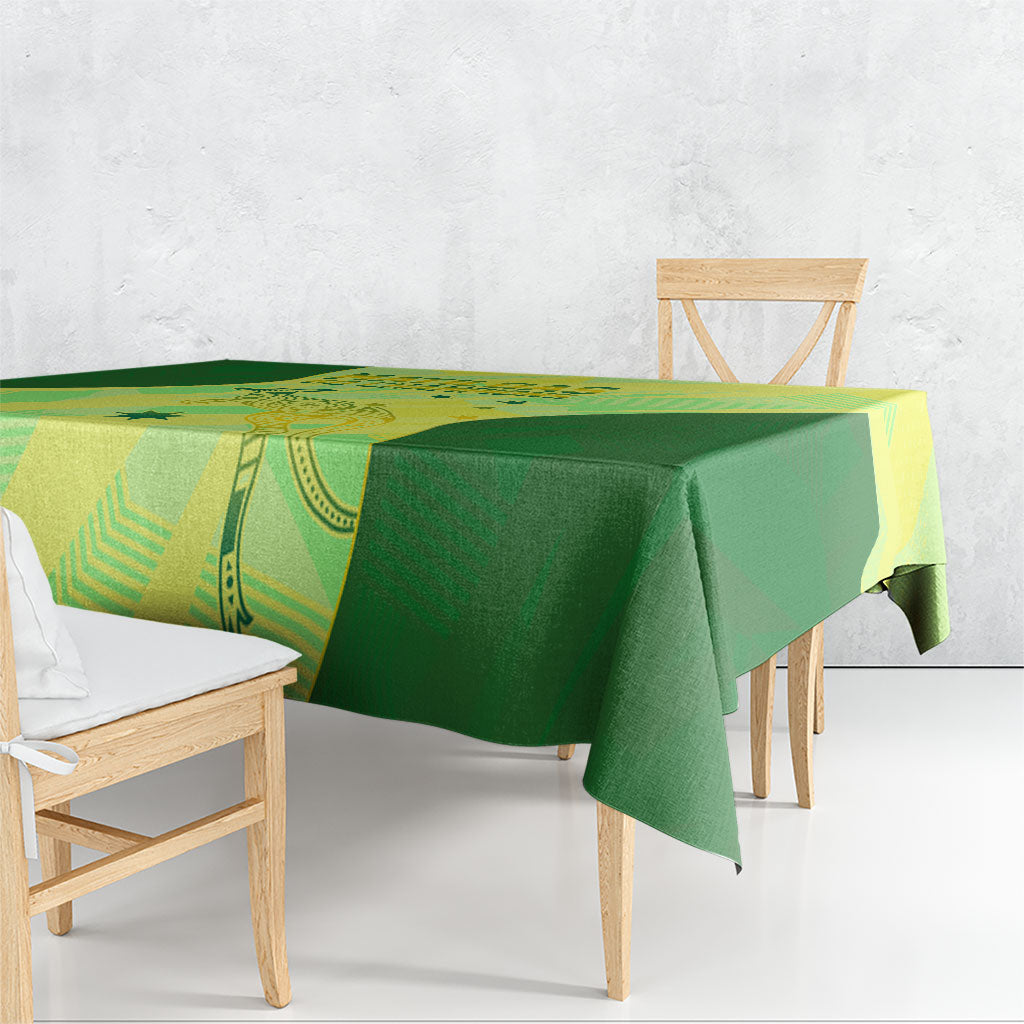Matildas Australia Go Champions Tablecloth Indigenous Dot Art Kangaroo Southern Cross Stars