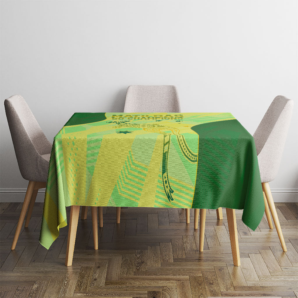 Matildas Australia Go Champions Tablecloth Indigenous Dot Art Kangaroo Southern Cross Stars