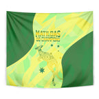 Matildas Australia Go Champions Tapestry Indigenous Dot Art Kangaroo Southern Cross Stars