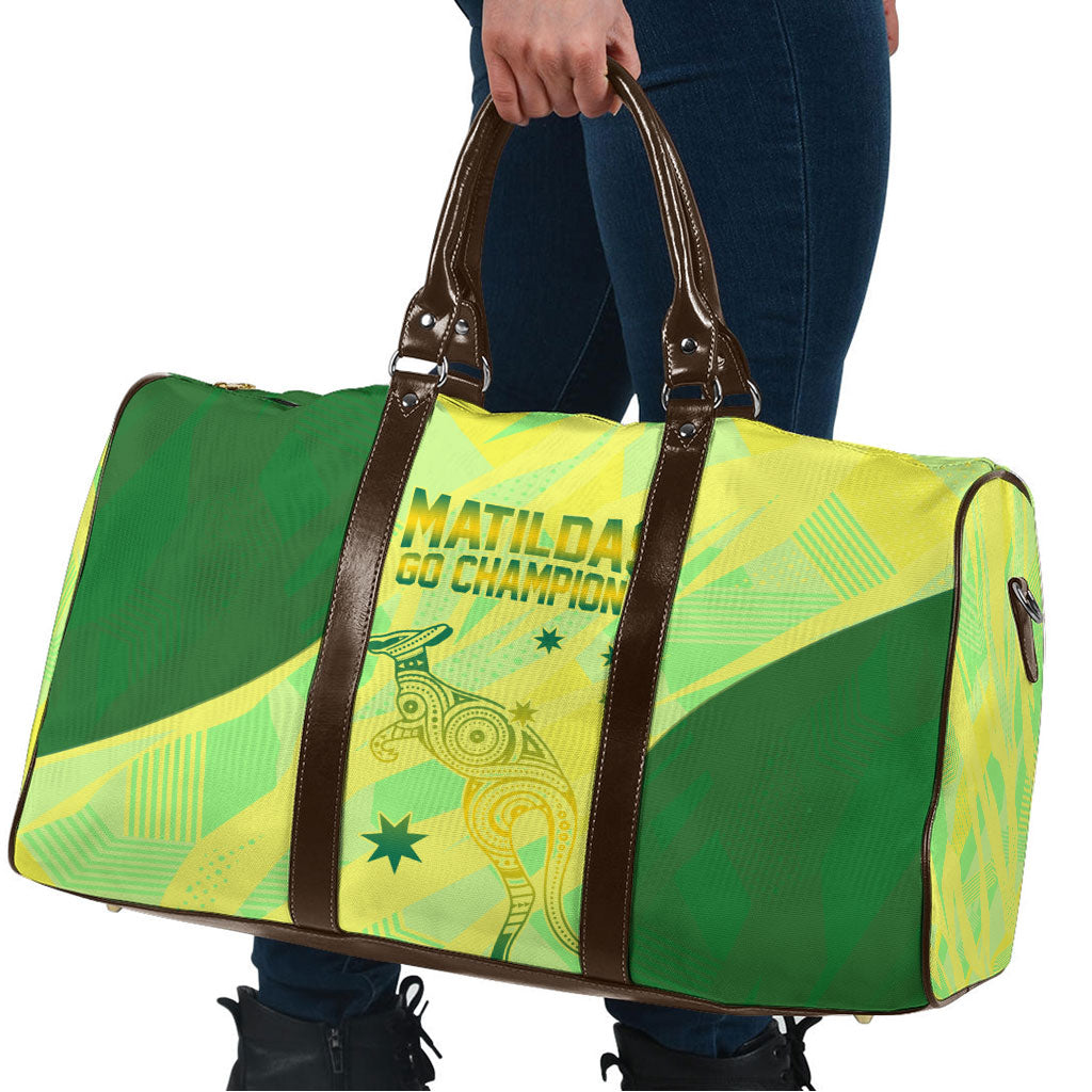 Matildas Australia Go Champions Travel Bag Indigenous Dot Art Kangaroo Southern Cross Stars