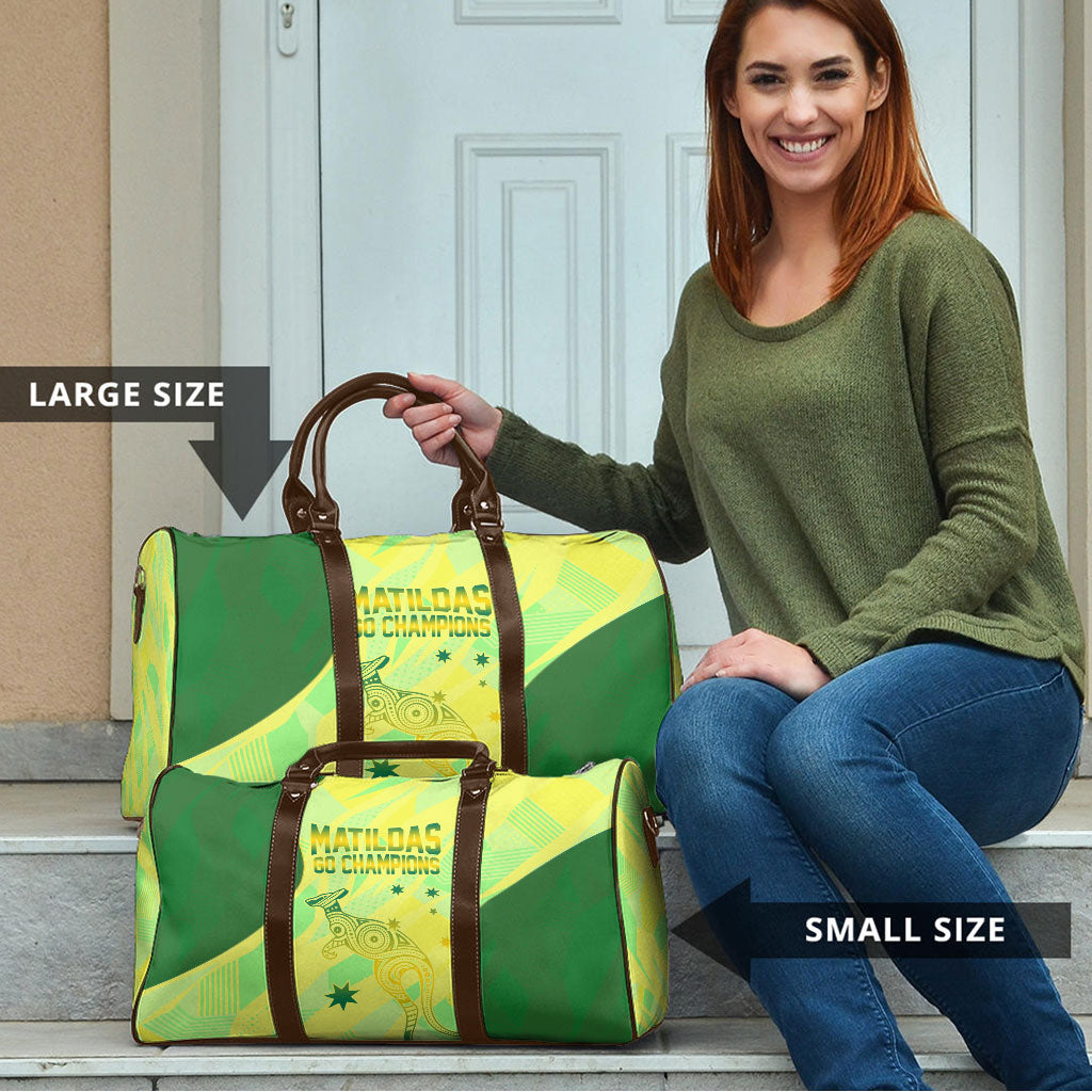 Matildas Australia Go Champions Travel Bag Indigenous Dot Art Kangaroo Southern Cross Stars