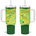 Matildas Australia Go Champions Tumbler With Handle Indigenous Dot Art Kangaroo Southern Cross Stars