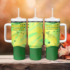 Matildas Australia Go Champions Tumbler With Handle Indigenous Dot Art Kangaroo Southern Cross Stars
