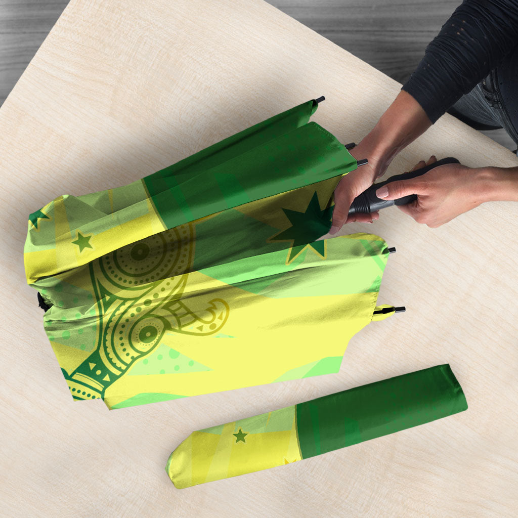 Matildas Australia Go Champions Umbrella Indigenous Dot Art Kangaroo Southern Cross Stars