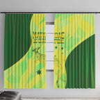 Matildas Australia Go Champions Window Curtain Indigenous Dot Art Kangaroo Southern Cross Stars