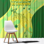 Matildas Australia Go Champions Window Curtain Indigenous Dot Art Kangaroo Southern Cross Stars
