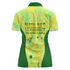 Matildas Australia Go Champions Women Polo Shirt Indigenous Dot Art Kangaroo Southern Cross Stars