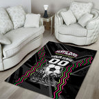 Personalised Matildas Australian Spirit Area Rug Kangaroo Emu Coat Of Arms Soccer Ball