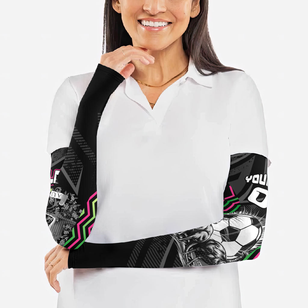 Personalised Matildas Australian Spirit Arm Sleeves Kangaroo Emu Coat Of Arms Soccer Ball