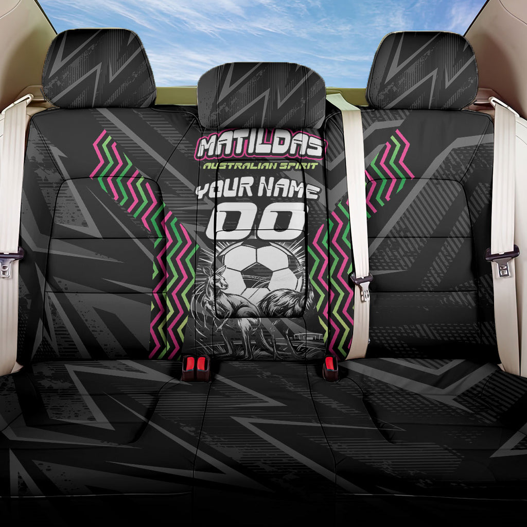 Personalised Matildas Australian Spirit Back Car Seat Cover Kangaroo Emu Coat Of Arms Soccer Ball